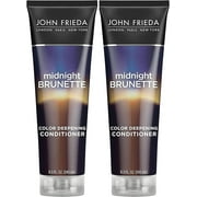 John Frieda Midnight Brunette Color Deepening Shampoo and Conditioner Set, 8.3 Fluid Ounce Each