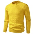 thumbnail image 5 of Atkumj Men Undershirts Casual Ribbed Vertical Rib Knit Crew Neck Sweaters Versatile Slim Fit Solid Color Long Sleeve Mens Pullover Sweaters for Fall Winter M, 5 of 7