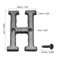 thumbnail image 2 of Unique Bargains 3 Inch Cast Iron House Letter Mailbox Address Sign Letter H, 2 of 5