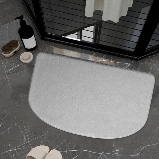 Alfombras de baño de secado rápido, alfombras de ducha lavables, alfombrilla suave antideslizante para puerta de entrada para ducha, puerta delantera, , gris M Baoblaze Alfombra de baño