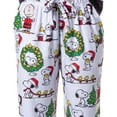 thumbnail image 3 of Peanuts Adult Christmas Holiday Charlie Brown Snoopy Santa Woodstock Lounge Sleep Pajama Pants For Men Women, 3 of 6