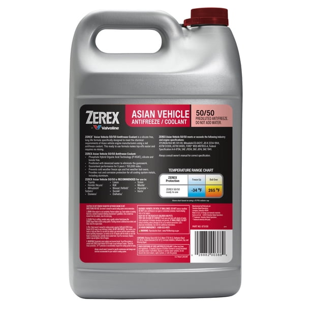 Zerex Asian Vehicle Red Antifreeze Coolant 50/50 Ready-to-Use 1 GA