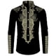 thumbnail image 4 of Camisas con cuello vuelto y botones con estampado dashiki africano para hombre, blusas casuales de manga larga, ropa de calle de estilo étnico, camisa, 4 of 5