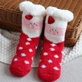 thumbnail image 3 of JUNWELL 0-8 Years Christmas Fuzzy Socks for Toddler Girls Cozy Fuzzy Slipper Socks Toddler  Thick Fluffy Socks Warm Fleece Socks Red Santa 0-8 Years, 3 of 4