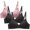 Pink, variant on Herrnalise 3pcs New Activewear Women's Comfort Devotion Underwire Bra, Full Coverage Convertible T-Shirt Bra