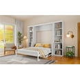 thumbnail image 6 of Queen Size Murphy Bed with Desk and Bookshelf, White, 6 of 9