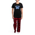 thumbnail image 4 of CafePress - Scotland Flag Women's Dark Pajamas - Women's Short Sleeve Print T-Shirt and Pants Dark Cotton Pajama Set, 4 of 7