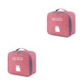 thumbnail image 3 of yingyy Emergency Organizer for Zipper Closure Household Empty Storage Bag Classification Dust-proof Students Survival Package Case Red Large 2Set, 3 of 6
