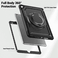 thumbnail image 2 of Tablet Case for Apple iPad 7th/8th/9th Generation 10.2-in Shockproof Rugged Cover with Rotating Stand & Pencil Holder, 2 of 9