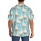 thumbnail image 3 of Balery White Geese and Flower Camisa Casual de Manga Corta con Botones para Hombre, Texturizada, Estilo Cubano, para Playa, Verano-4X-Large, 3 of 5