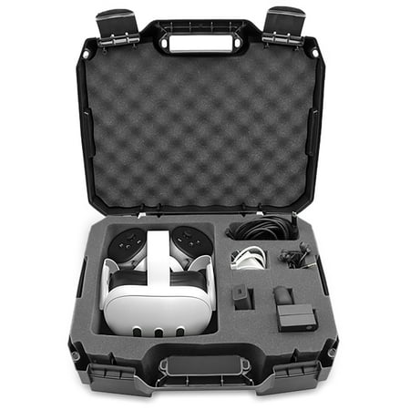 CASEMATIX Hard Shell Electronic Carrying Case for Meta Quest 3S VR Headset, Black