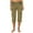 Army Green, variant on Women's High-Waisted Cotton Cargo Capris Comfortable Casual Pants with Multi-Pocket & Adjustable Drawstring Comfortable