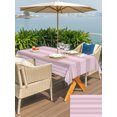 thumbnail image 6 of 52x70 Inch Outdoor Tablecloth with Umbrella Hole Zipper Rectangle Modern Minimalist Lines Rectangular Tablecloths Outside Waterproof Pink Lines Stripes Pattern Patio Table Cloth Cover for Picnic, 6 of 8