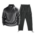 thumbnail image 3 of Dovford Men's Tracksuit 2 Piece Quarter Zip Sweatsuit Sets Casual Athletic Running Jogging Suits Spring 2025, 3 of 6
