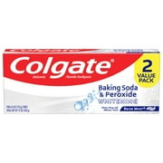 Colgate Baking Soda and Peroxide Whitening Toothpaste, Brisk Mint, 2 Pack, 6 oz