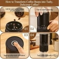 thumbnail image 3 of Portable Electric Coffee Grinder with 30 Adjustable Settings,Compact Burr Grinder for Travel ,USB Rechargeable, 3 of 8