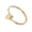 Gold, variant on Adjustable Womens Open Ring: Elegant Stainless Steel Water Drop Comma Design in Gold and Steel, Electroplated Jewelry for Women