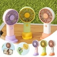 thumbnail image 6 of Yoofe Retro Portable Fan, Mini Personal Handheld and Desktop with Base, 3 Powerful Speed, USB Rechargeable Fan for Travel, Summer, Outdoor, Indoor(Yellow), 6 of 6