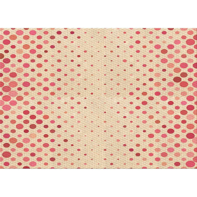 Ahgly Company Tapis d'Intérieur Lavables en Machine à l'Aide d'Un Cône de Construction de Transition Orange, 2' x 4'