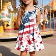 thumbnail image 2 of CAUYDY 1T 2T 3T Toddler Girls 4th of July Clothes 4T 5T 6T Kids Girl Outfit Baby Stars Stripes Sleeveless Dress Independent's Day Suit Children's Gift (Sizes 3-4 Years,Wine), 2 of 6