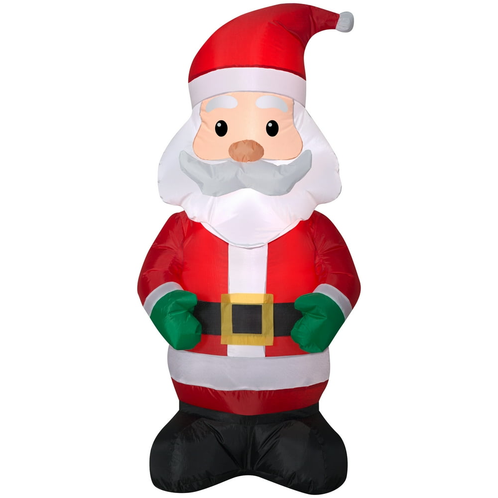 Holiday Time Yard Inflatables Santa, 4 ft