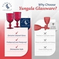 thumbnail image 3 of Set de 6 copas de vino vintage hechas a mano de Yungala Red Goblets, 3 of 9