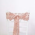 thumbnail image 2 of Efavormart 5 Pack Blush Rose Gold Geometric Diamond Glitz Sequin Chair Sashes - 6"x 88", 2 of 10