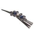 thumbnail image 3 of Pinzas de pelo de bronce Colcomx pinzas de metal vintage Azul pinzas para cabello grueso, 3 of 7