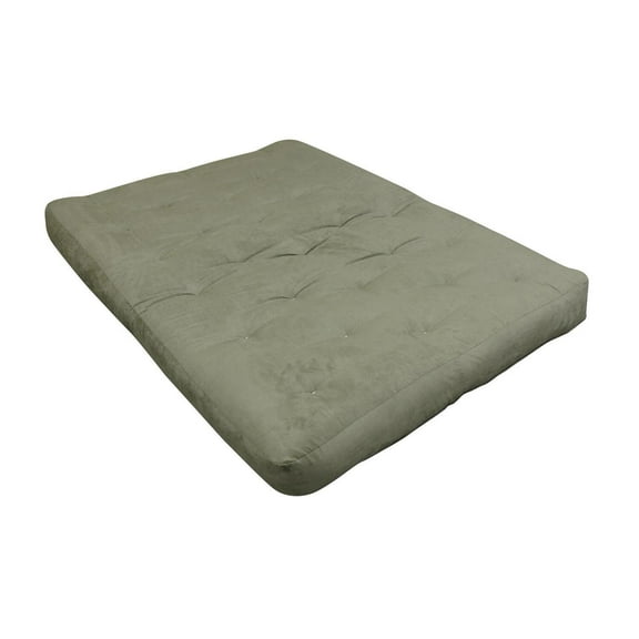 9" ComfortCoil #708 Queen Sage Microfiber Futon Mattress-Color:Sage,Material:Polyester