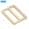 thumbnail image 3 of Uxcell 1 1/4 Inch Tri-Glide Slide Buckles, 8 Pack Metal Webbing Strap Fastener for Backpack Bag Belt, Gold, 3 of 5