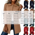 thumbnail image 3 of Danhjin Fall Coats for Women Lapel Long Sleeve Casual Button Long Jackets Winter Going out Outdoor Fashion Outerwear, 3 of 4