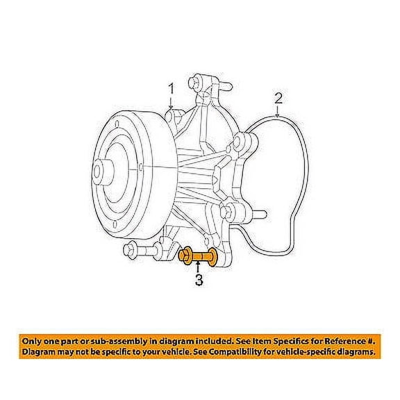 CHRYSLER OEM-Water Pump Bolt 6102380AA