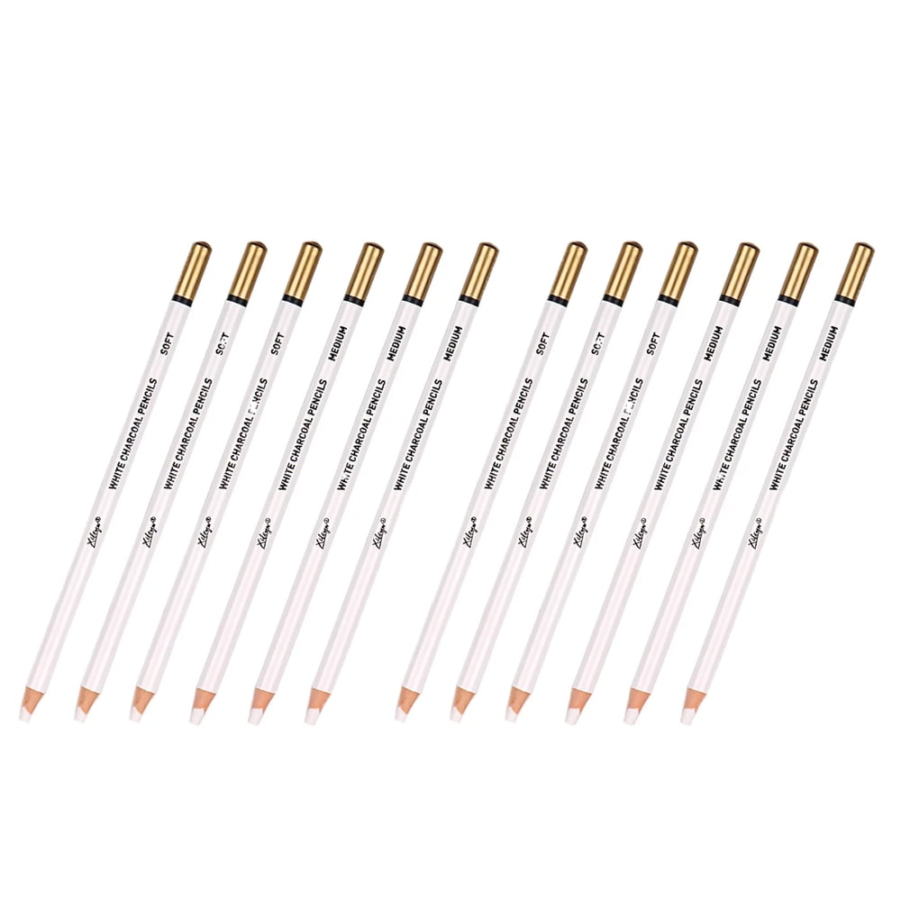 Joefnel Set of 12 Sketch Highlight White Pencils Ideal for Drawing