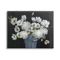 Stupell Industries White Mixed Flowers Rustic Planter Botanical & Floral Painting Gallery Wrapped Canvas Print Wall Art