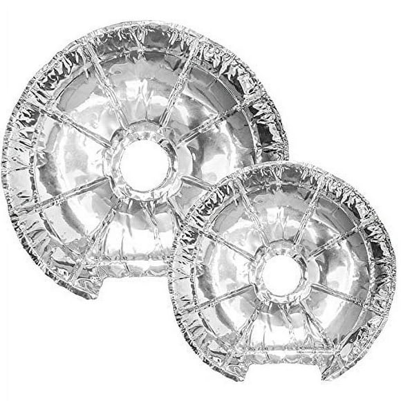 Couvre-Brûleurs de Cuisinière Électrique (50 Pack) – Doublures de Bavoir de Cuisinière Électrique - Doublures de Couvercle de Brûleur Rond en Aluminium Jetables 6 Pouces et 8 Pouces pour Garder la Cuisinière Électrique Propre contre les Gouttes d'Huile et de Nourriture