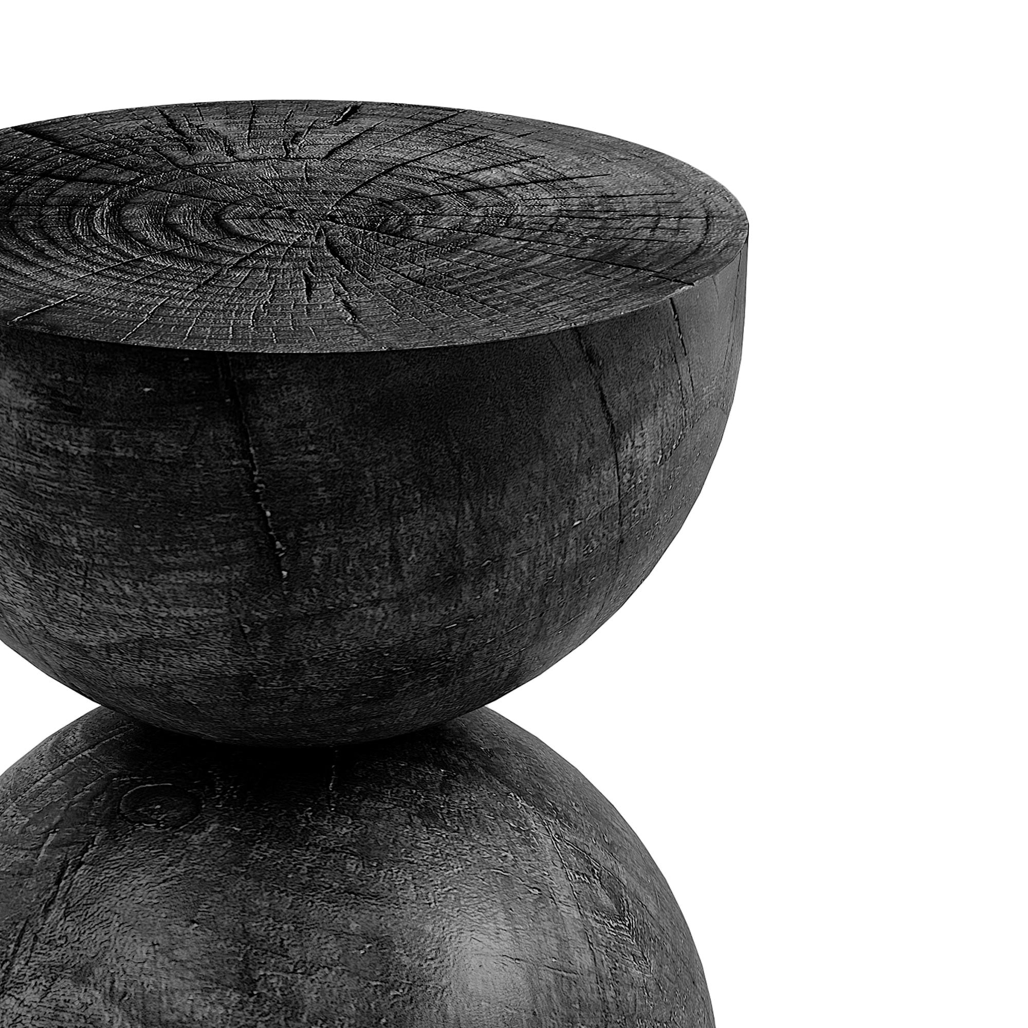 Alina End Table for Indoors or Outdoors - Black Pine Finish
