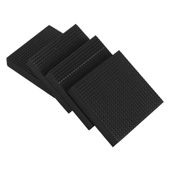 GAXIRE Anti Vibration Pad Shock Absorbing Mat Rubber Black General Users Industrial Use 4Pcs