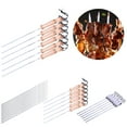 thumbnail image 3 of Bangcool Ensemble de Brochettes de Barbecue Manche Long Acier Inoxydable Brochette Réutilisable Bâton de BBQ, 3 of 5