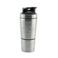 thumbnail image 1 of Bouteille Shaker avec Rangement pour Poudre, Bouteille Shaker en Acier Inoxydable avec Fouet Métallique, Sans BPA, 1 of 6