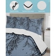 thumbnail image 4 of Quilts King Size Bedding Set, Blue Black Branches Lightweight Quilted Comforter, Botanical Dead Tree Birds Soft Reversible Bedspread Coverlet with Pillow Covers for All Season, 96" x 106", 4 of 7