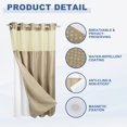thumbnail image 3 of Cortina de Ducha Uxcell Sin Gancho, 71Wx72L" Forro de Poliéster Removible, Cortinas de Ducha Impermeables y Lavables para Baño, Amarillo, 3 of 7