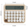 thumbnail image 3 of TFixol Stylish Coffee-Colored Calculator with Large Buttons, 12-Bit Display, and 2-Year Standby for Office Use, 3 of 6
