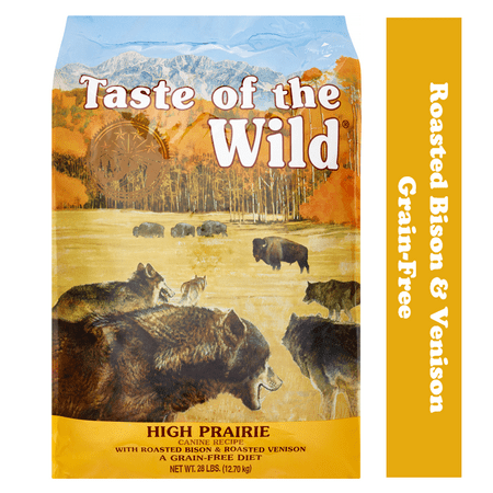 Taste of the Wild High Prairie Canine Recipe with Roasted Bison and Roasted Venison Grain-Free Dry Dog Food, 28 (Best Ground Venison Recipes)
