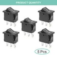 thumbnail image 4 of GFDYREE 5Pcs On/Off/On Boat Toggle Rocker Switch 3 Pin 3 Position Snap 12V 110V 250V, 4 of 6
