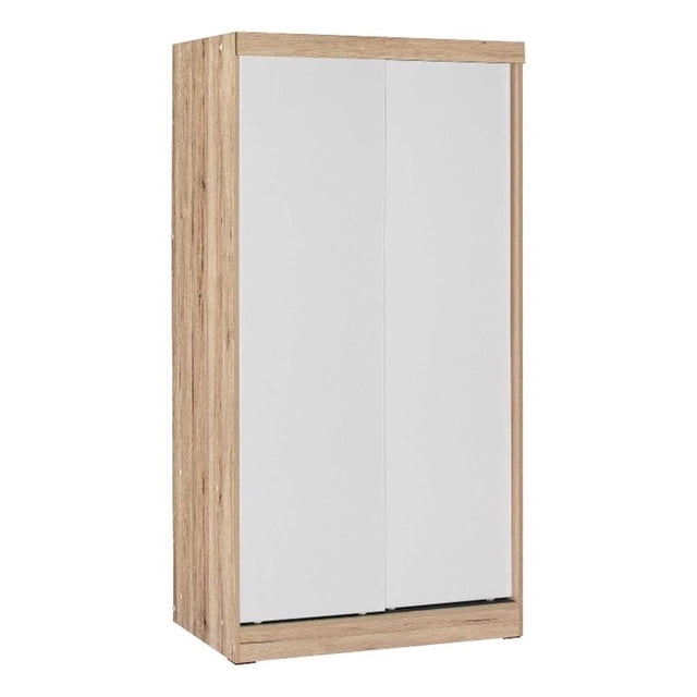 Pemberly Row Modern Multi-Color Wood Double Sliding Door Wardrobe