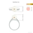 thumbnail image 6 of ANGARA Solitaire Freshwater Cultured Pearl Dome Ring in 14K White Gold for Women | June Birthstone, Birthday, Anniversary, Jewelry Gift for Women | Pearl Ring, 6 of 10