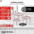thumbnail image 3 of Bogner Batería De Cocina Acero Inox 304 7 Piezas Color Rosa BCPS06P, 3 of 9