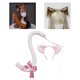 thumbnail image 5 of Juego de orejas y gato sintica Disfraz de disfraces Fiestas temáticas de Disfraces pa Adultos, Cnaval, rosa Colco Cola de tocado de gato, 5 of 7