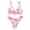 purple, variant on Women's Sexy Tie-Dye Lace Up High Cut Leg Halter Bikini Set Two Piece Swimsuit