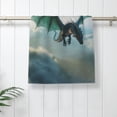 thumbnail image 5 of KLL Cloud Sky Green Dragon Ultra Absorbent & Soft Hand Towels for Bath, Hand, Face, Gym and Spa-27.5x16in, 5 of 7